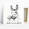 Donkey with Flowers Art