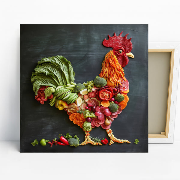 Rooster Vegetable Art