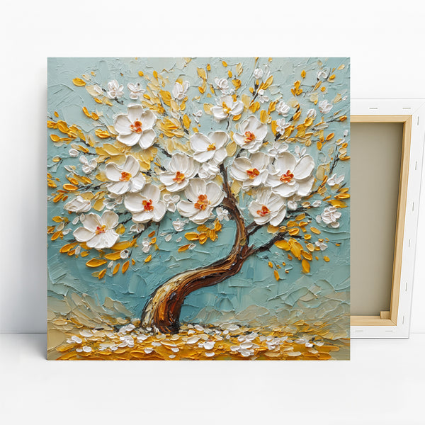 White Blossom Tree Art