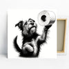 Miniature Schnauzer Toilet Paper Art