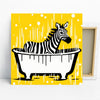 Zebra Bathtime Splash Art