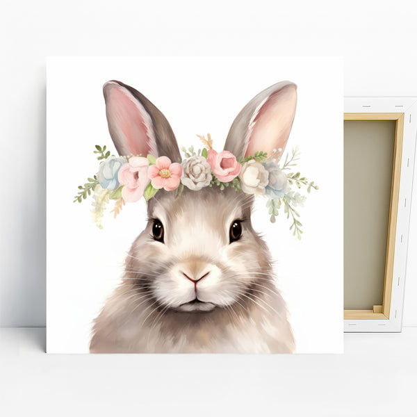 Bunny Spring Floral Crown Art