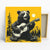 Bear Playing Guitar Moon Art