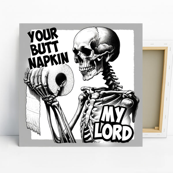 Skeleton With Toilet Paper Art