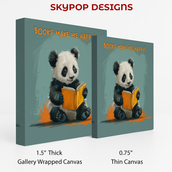 Panda Reading Book Art - View 2