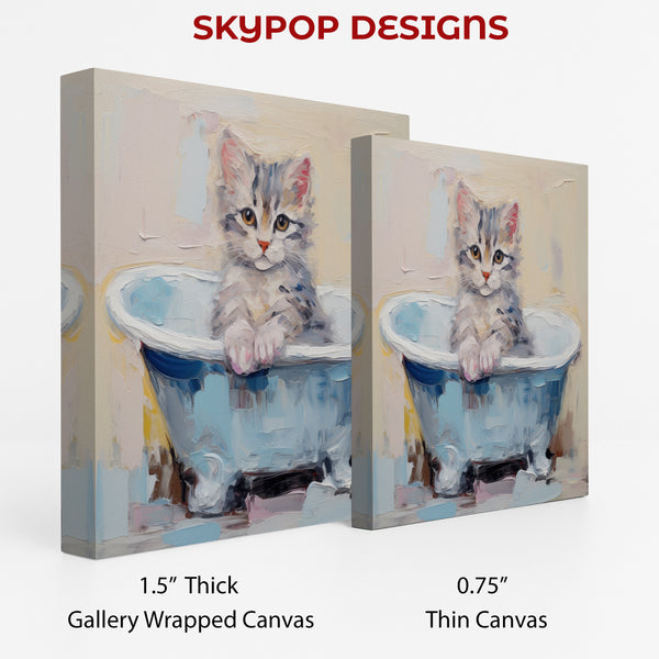 Kitten Bath Time Art - View 2