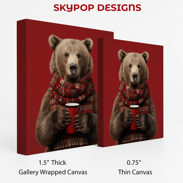 Bear With Coffee Art - View 2