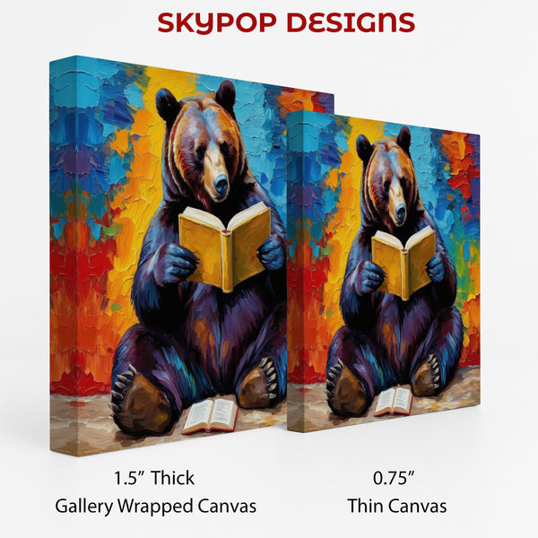Bear Reading Book Art - View 2