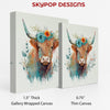 Highland Cow Floral Crown Art - View 2
