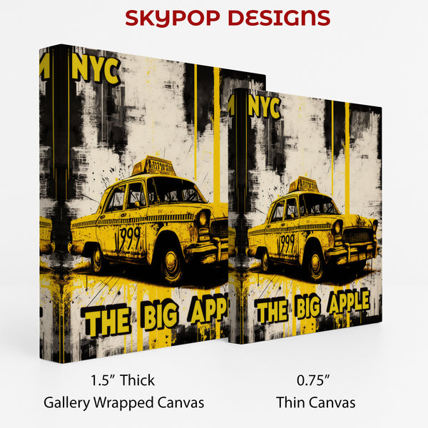 NYC Yellow Cab The Big Apple Art - View 2