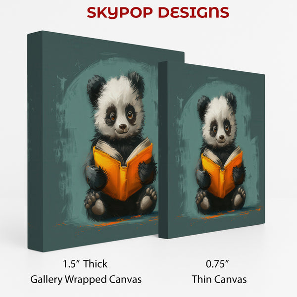 Panda Reading Art - View 2