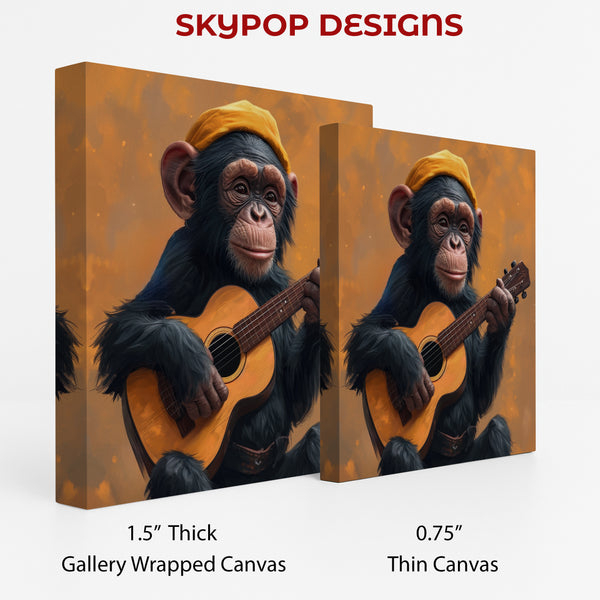 Chimpanzee Guitar Art - View 2