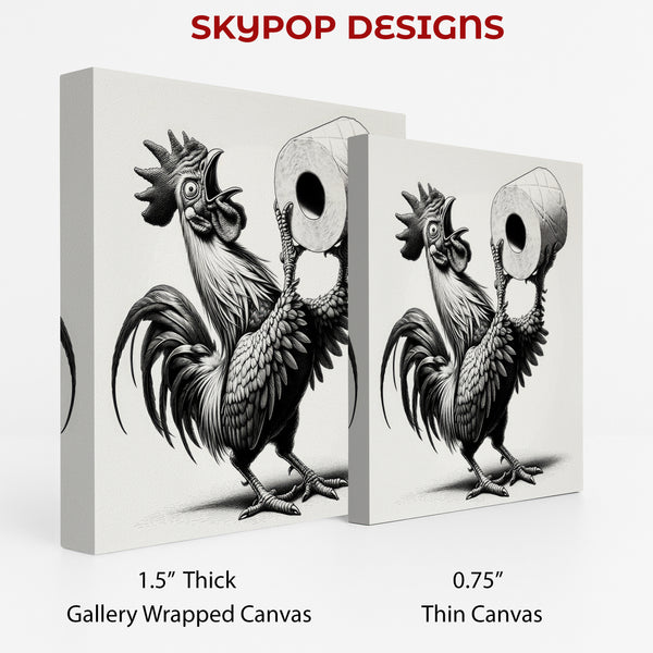 Rooster Toilet Paper Holder Art - View 2