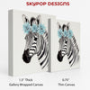 Floral Zebra Art - View 2