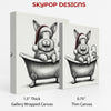 Bunny Bath Time Art - View 2