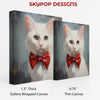 Dapper White Cat Art - View 2