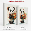 Panda Flower Bouquet Art - View 2