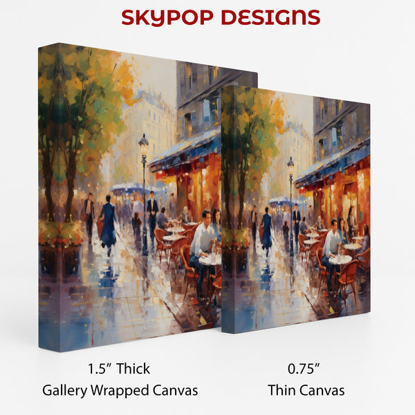 Parisian Cafe Scene Art - View 2