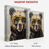 Hipster Bear Art - View 2