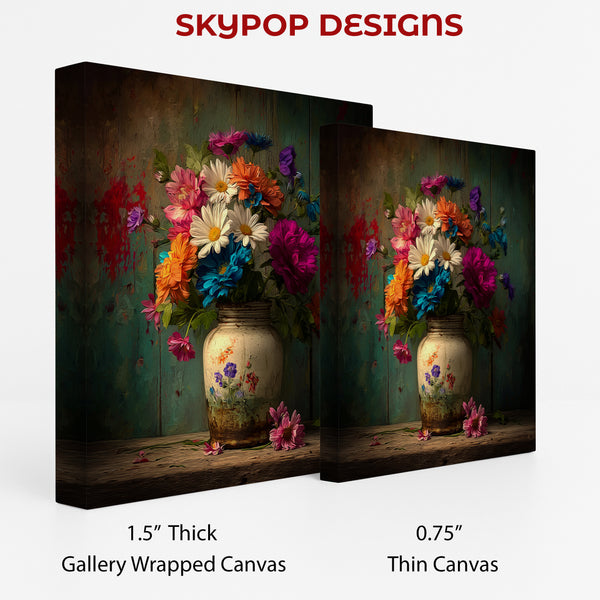 Rustic Floral Arrangement Art - View 2
