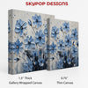 Blue Floral Art - View 2