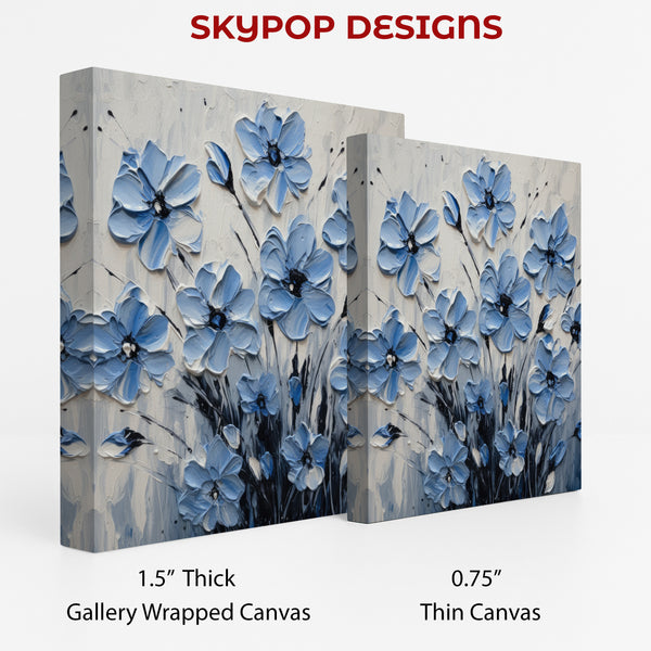 Blue Floral Art - View 2