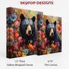 Bear Amongst Flowers Art - View 2