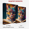 Colorful Cat Reading Art - View 2