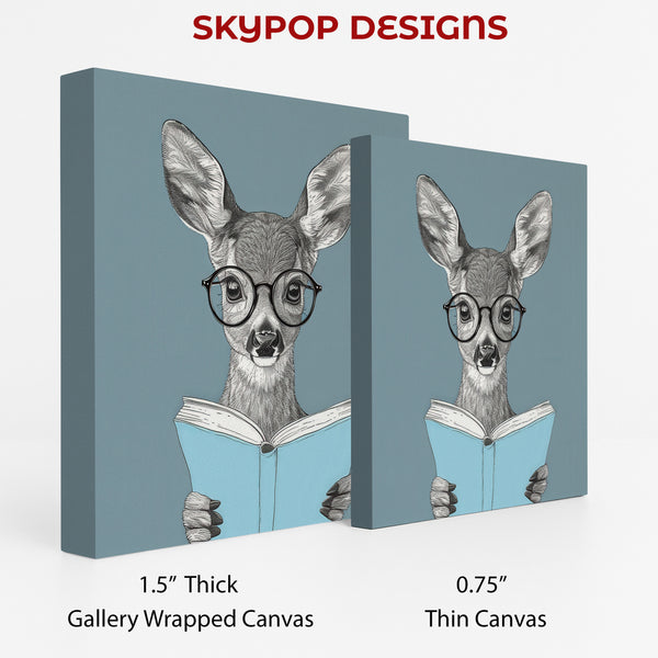 Deer Reading Art - View 2