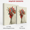 Rooster Floral Crown Art - View 2