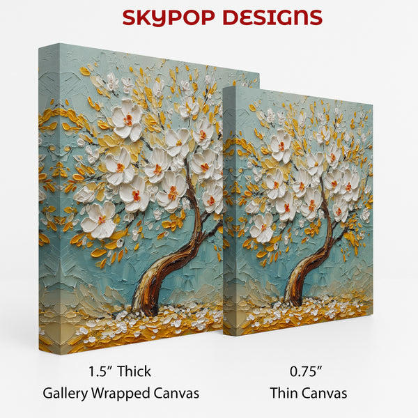 White Blossom Tree Art - View 2