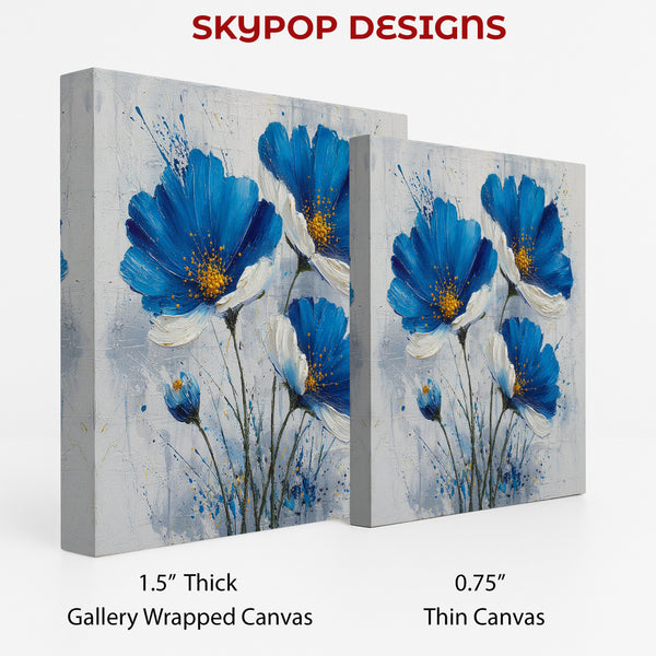 Blue Floral Art - View 2
