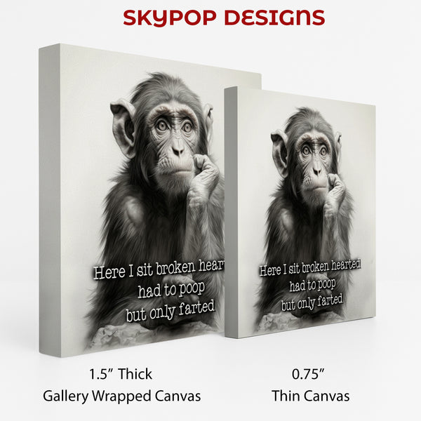 Chimpanzee Thinking Art - View 2