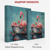Flamingo Floral Art - View 2