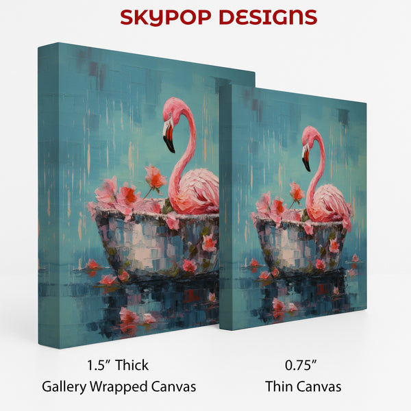 Flamingo Floral Art - View 2