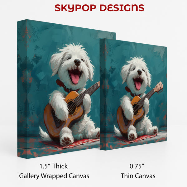 Shih Tzu Dog Guitar Art - View 2