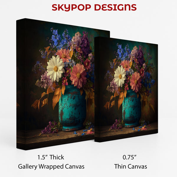 Vintage Vase Floral Art - View 2