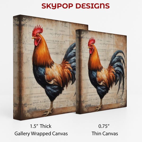 Vintage Rooster Art - View 2