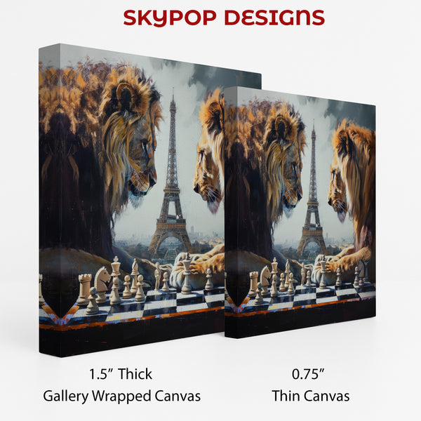 Lion Chess Match Art - View 2
