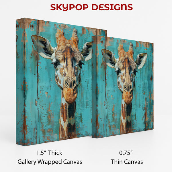Giraffe Portrait Art - View 2