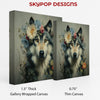 Wolf Floral Crown Art - View 2