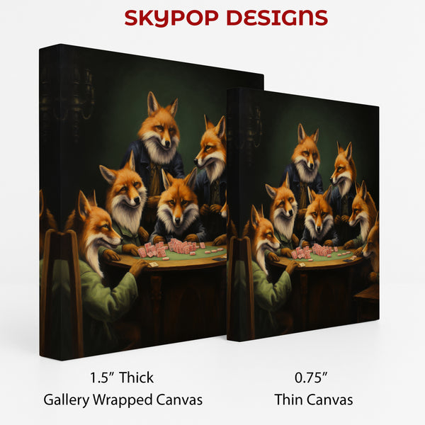 Foxes Poker Night Art - View 2