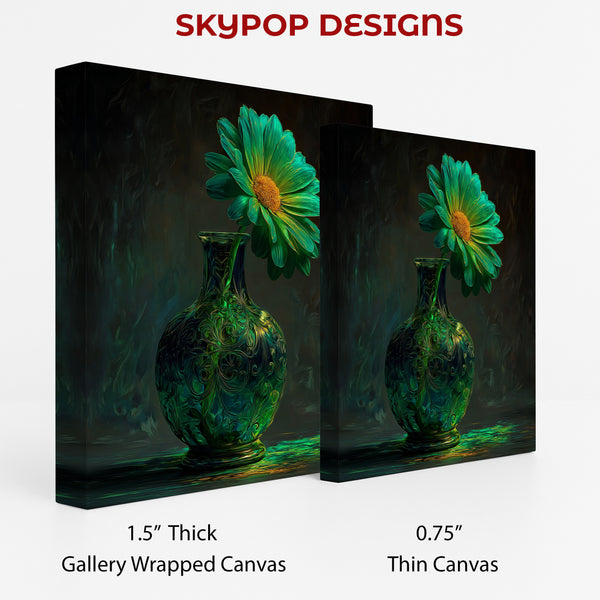 Emerald Bloom Vase Art - View 2