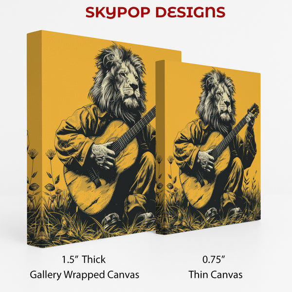 Lion Guitarist Art - View 2