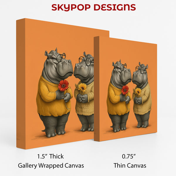 Hippopotamus Flower Art - View 2