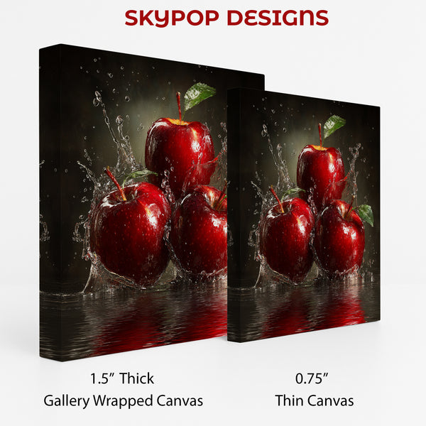 Red Apples Splash Art - View 2