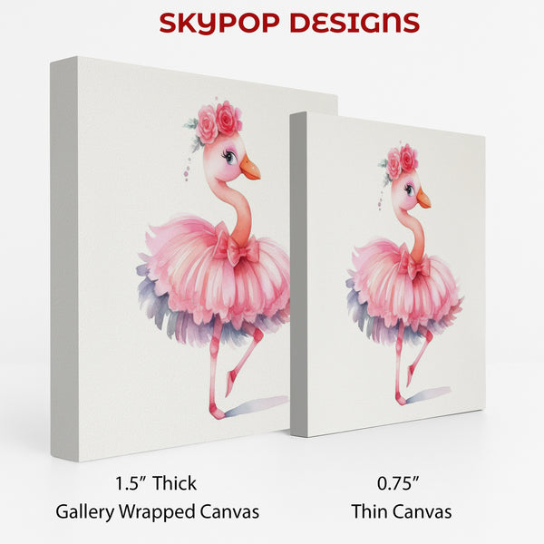 Ballerina Flamingo Art - View 2