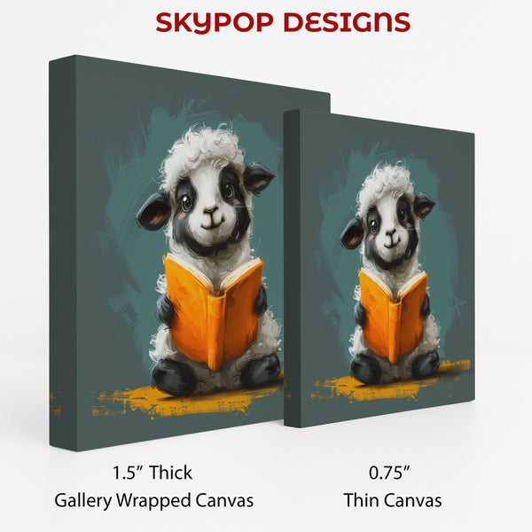 Sheep Reading Art - View 2