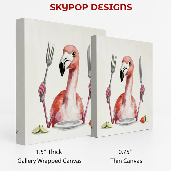 Flamingo Dinner Party Art - View 2
