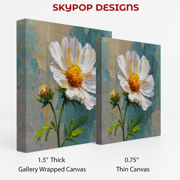 White Daisy Bloom Art - View 2